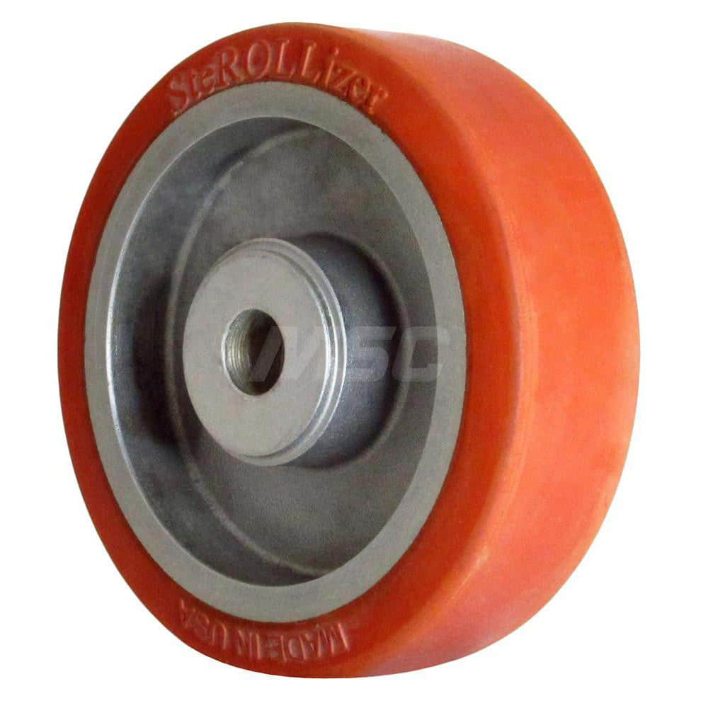 Rubber Caster Wheel: Rubber, 4″ Dia, 1.25″ Wide 300 lb Capacity, Precision Ball Bearing, Non-Marking