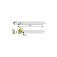 Indexable Grooving Toolholder:  STCL1616X18, Uses 18 Inserts,  No