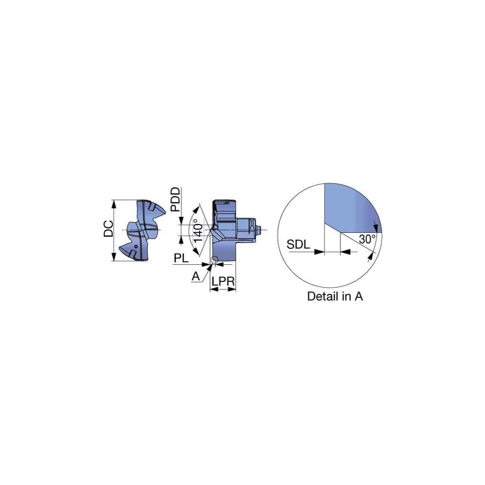 Replaceable Drill Tip:  DMF110 AH9130,  180 &deg N/A TiAlN Finish,  No