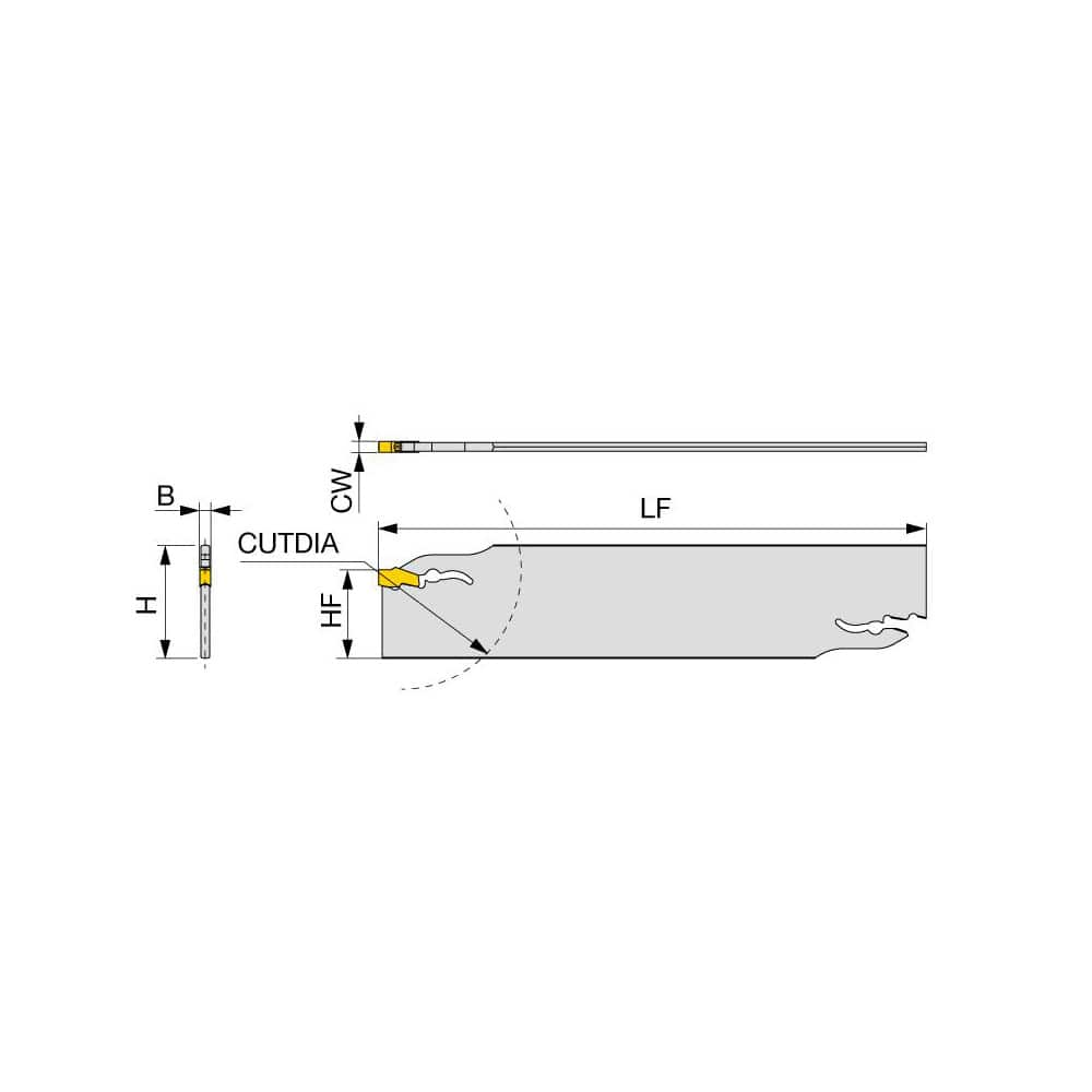 Indexable Cut-Off Blades; End Type: Double; Hand: Neutral; Blade Height (Decimal Inch): 1.2600; Blade Width (Decimal Inch): 0.1260; Blade Overall Length (Decimal Inch): 5.9055; Blade Style: QSP; Compatible Insert Style: QGM; Compatible Insert Size Code: 4