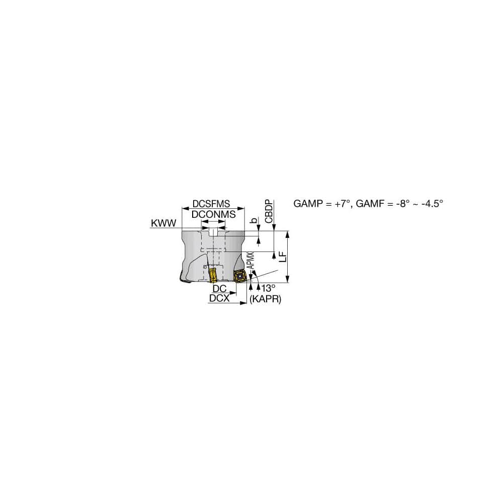 Indexable High-Feed Face Mills; Minimum Cutting Diameter: 108.80 mm; Maximum Cutting Diameter: 125.00 mm; Maximum Depth Of Cut: 2.00 mm; Arbor Hole Diameter (mm): 38.10; Compatible Insert Size Code: 1206; Maximum Ramping Angle: 0; Series: TXQ; Cutter Styl