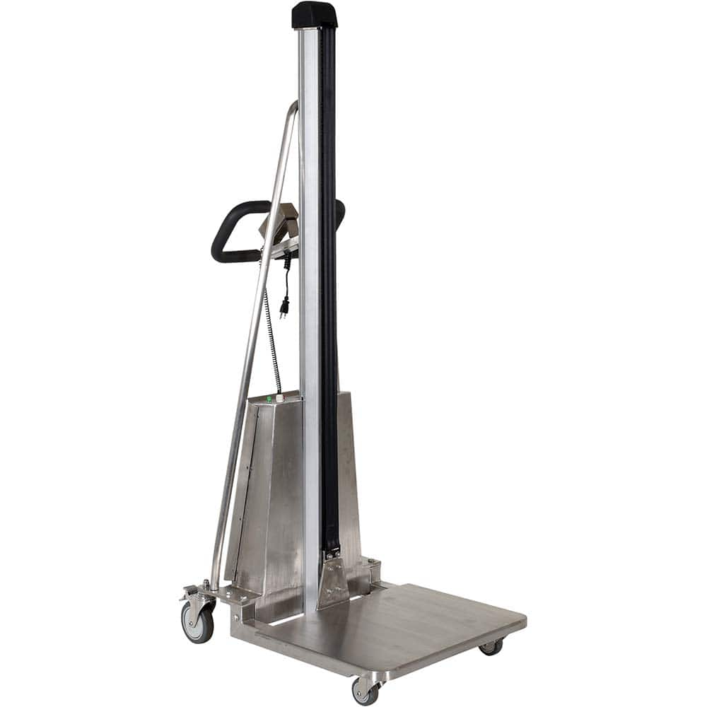 Vestil - Lifting Tables; Type: Lift Table ; Lift Style: Post ; Style: Portable Battery-Operated ; Load Capacity (Lb.): 330.000 ; Minimum Height (Inch): 5 ; Lift Height (Inch): 60 - Exact Industrial Supply