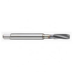 M8x1.25 6H 3-Flute PM Cobalt Semi-Bottoming 10 degree Spiral Flute Tap-TiAlN - Caliber Tooling