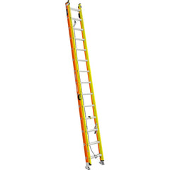 Werner - Extension Ladders; Type: Extension Ladder ; Height (Feet): 28.000 ; Material: Fiberglass ; Load Capacity (Lb.): 300.000 ; Industry Rating: Type IA ; Rung Type: Triangular - Exact Industrial Supply