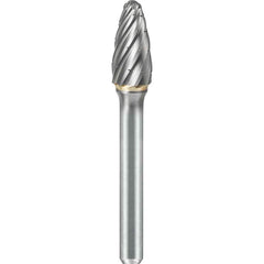 SGS Pro - SF-2, 5/16" Cut Diam, 1/4" Shank Length, NG6, Tungsten Carbide Tree Burr with Radius End - Exact Industrial Supply