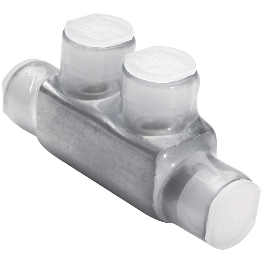 Burndy - Butt Splice Terminals; Insulation Type: Insulated ; Insulation Material: Plastisol ; Connection Type: Lug ; Compatible Wire Size (AWG): 14-2 ; Color: Clear ; Overall Length (mm): 60.452 - Exact Industrial Supply