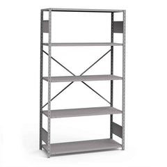 Rousseau Metal - Steel Shelving; Type: Shelving ; Starter or Add-On: Starter ; Load Capacity (Lb.): 3500.000 ; Number of Shelves: 5 ; Width (Inch): 48 ; Height (Inch): 87 - Exact Industrial Supply