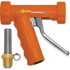 SANI-LAV - Sprayers & Nozzles; Type: Large Industrial Spray Nozzle ; Color: Safety Orange ; Connection Type: Female to Male ; Material: Brass; Stainless Steel ; Material Grade: N/A ; Gallons Per Minute @ 100 Psi: 8.9 - Exact Industrial Supply