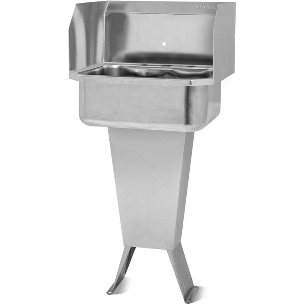 SANI-LAV - Sinks; Type: Floor Mounted Wash Sink ; Outside Length: 19 (Inch); Outside Width: 18 (Inch); Outside Height: 41-1/2 (Inch); Inside Length: 14 (Inch); Inside Width: 17 (Inch) - Exact Industrial Supply