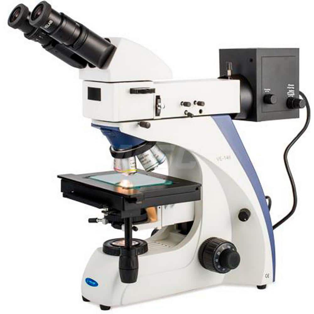 Microscopes; Microscope Type: Metallurgical; Eyepiece Type: Binocular; Arm Type: Fixed; Focus Type: Adjustable; Image Direction: Upright; Eyepiece Magnification: 10x; Objective Lens Magnification: 5x; 10x; 20x; 50x