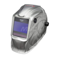 Welding Helmet: Silver, Nylon, Shade 5 to 13, Ratchet Adjustment