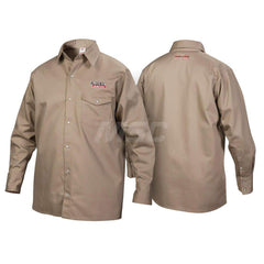 Shirts; Garment Type: General Purpose; Size: 2X-Large; Color: Khaki; Color: Gray; Material: FR Cotton; Material: Cotton; Hazardous Protection Level: 2; Chest Size (Inch): 50-54; Sleeve Length: 40; Closure Type: Button