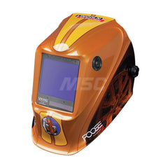 Welding Helmet: Orange, Nylon, Shade 5 to 13, Ratchet Adjustment