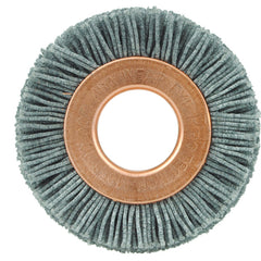 1 1/2″ Diameter-1/2″ Arbor Hole - Abrasive Nylon-Copper Center Straight Nylox Wheel - Caliber Tooling