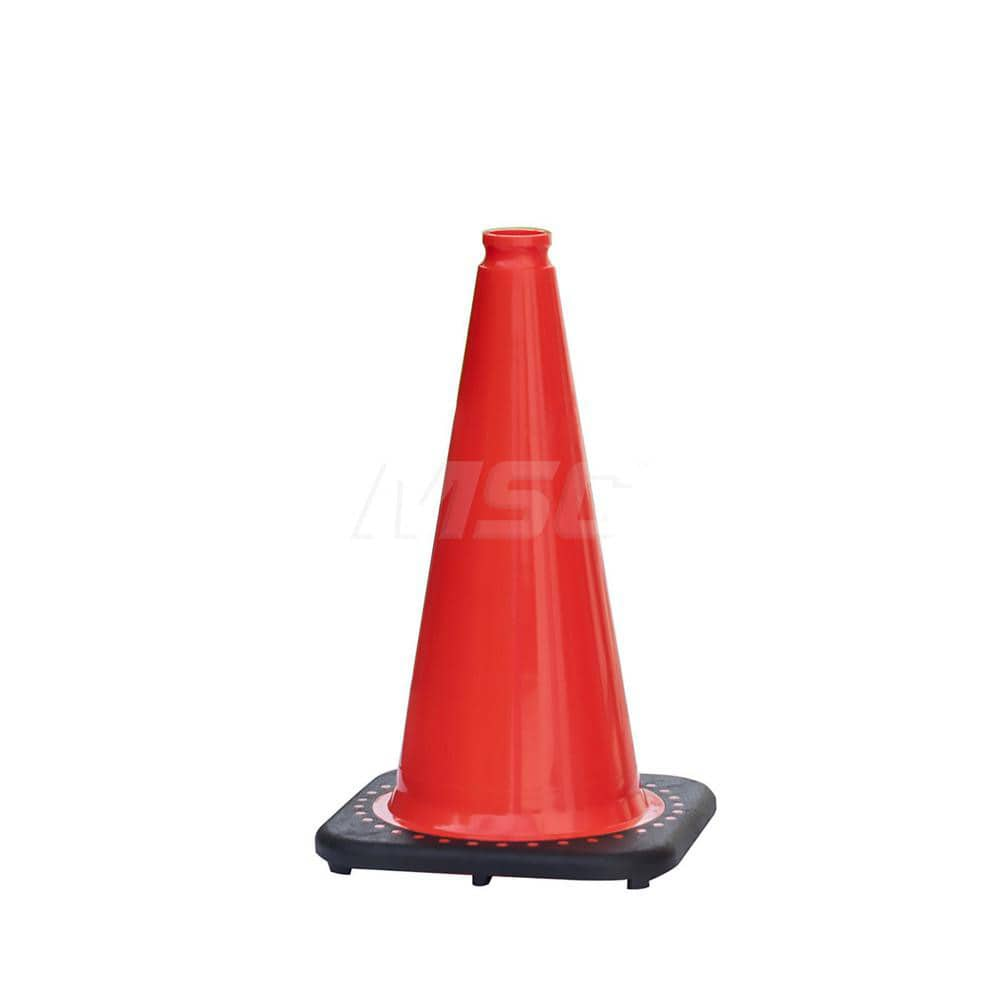 Traffic Cones; Cone Type: Warning Post Kit; Reflective Collars: No; Base Material: Recycled PVC; Height (Inch): 18 in; Cone Color: Red; Base Color: Black; Material: PVC; Cone Material: PVC; Reflective Bands: No; Overall Height: 18 in