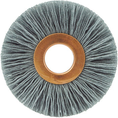 2 1/2″ Diameter-5/8″ Arbor Hole - Abrasive Nylon-Copper Center Straight Nylox Wheel - Caliber Tooling