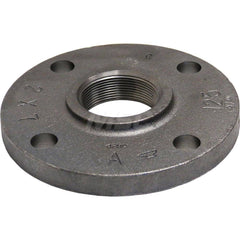 Black Reducing Flange: 1-1/2 x 9″, 125 psi, Threaded Cast Iron, Black Finish, Class 125