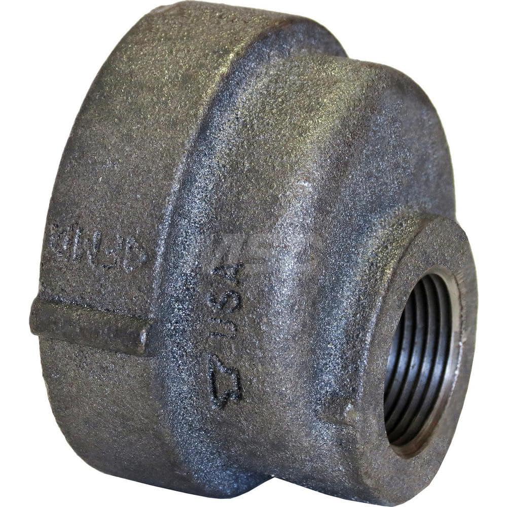 Black Reducing Coupling: 3 x 2-1/2″, 125 psi, Threaded Cast Iron, Black Finish, Class 125