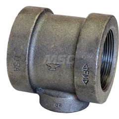 Black Tee: 3 x 2-1/2 x 1″, 125 psi, Threaded Cast Iron, Black Finish, Class 125