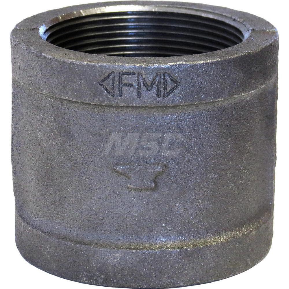 Black Coupling: 3″, 150 psi, Threaded Malleable Iron, Black Finish, Class 150