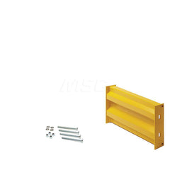 Heavy-Duty Guard Rail: Yellow, Powder Coated, Steel