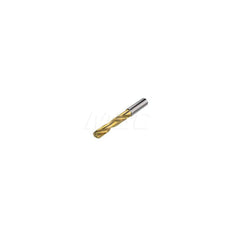 Jobber Length Drill Bit: 0.3307″ Dia, 140 °, Solid Carbide TiAlN, TiN Finish, 103″ OAL, Right Hand Cut, Spiral Flute, Straight-Cylindrical Shank, Series SD205A