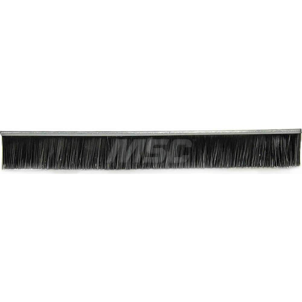 Push Broom: 24″ Wide, Polypropylene Bristle 2-1/2″ Bristle Length, Metal Block, Bolt-On Handle Connection