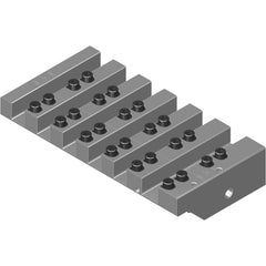 Swiss Gang Plates; Machine Compatibility: Citizen; For Use With: Citizen L32 X; Citizen L32 VII; Citizen L32 XII; Number of Stations: 6; Quick Change: Yes; Material: Alloy Steel; Station Size: 5x16mm, 1x20mm; Additional Information: Only ARNO split-shank