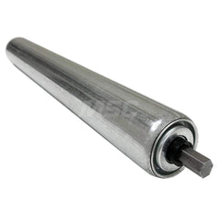 Roller Skids; Roller Material: Galvanized Steel; Load Capacity: 1330; Color: Chrome; Finish: Natural; Compatible Surface Type: Smooth; Roller Length: 9.0000 in; Roller Width: 1.9000; Roller Height: 1.9000 in; Roller Diameter: 1.9000; Overall Height: 1.900