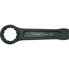 Box End Striking Wrench: 32 mm, 12 Point, Single End 185 mm OAL, Steel, Black Finish