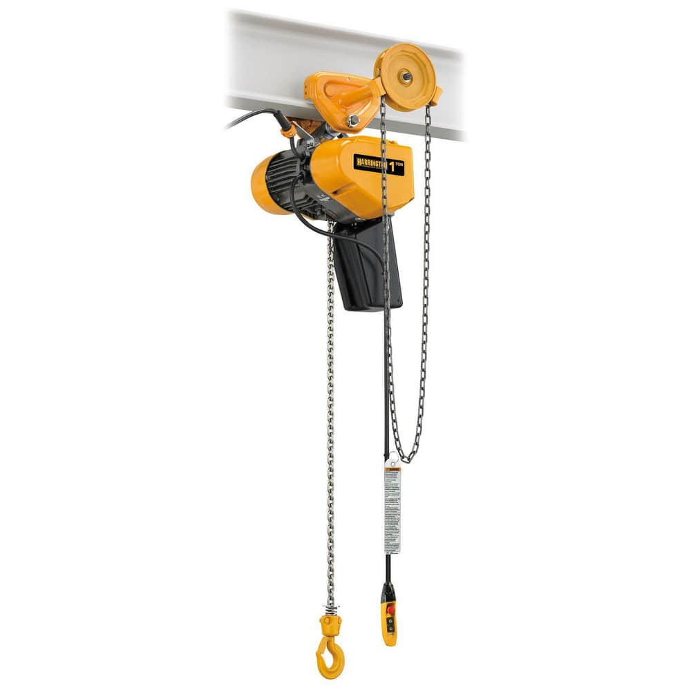 Electric Hoists; Work Load Limit: 0.25 TON; Controller: Pendant; Mount Type: Geared Trolley; Brake Type: Load; Lifting Speed: 33 ft/min