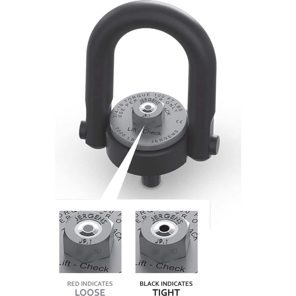 Center Pull; Hoist Ring Type: Center Pull Hoist Ring; Thread Size: M42 x 4.0; Material: Alloy Steel; Torque: 980.000; Finish: Black Oxide; Standards: Mil-STD-209K; ASME B30.26