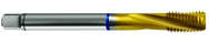 M22x2.5 6H 4-Flute Cobalt Blue Ring Semi-Bottoming 15 degree Spiral Flute Tap-TiN - Caliber Tooling