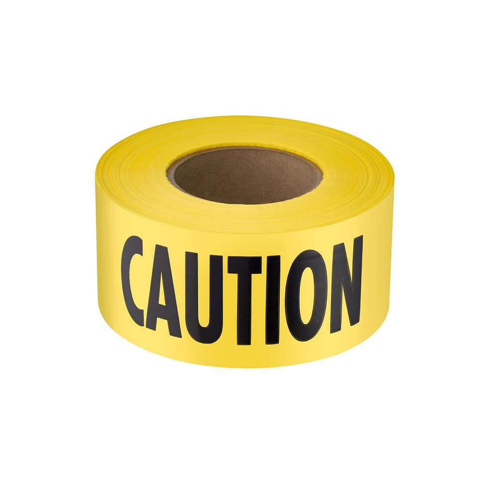 Barricade & Flagging Tape; Tape Type: Tape; ANSI Warning Tape; Marked; Legend: Caution; Material: Plastic; Overall Length: 1000.00; Overall Width: 3; Color: Yellow; Language: English; Applications: PPE; Roll Width (Inch): 3