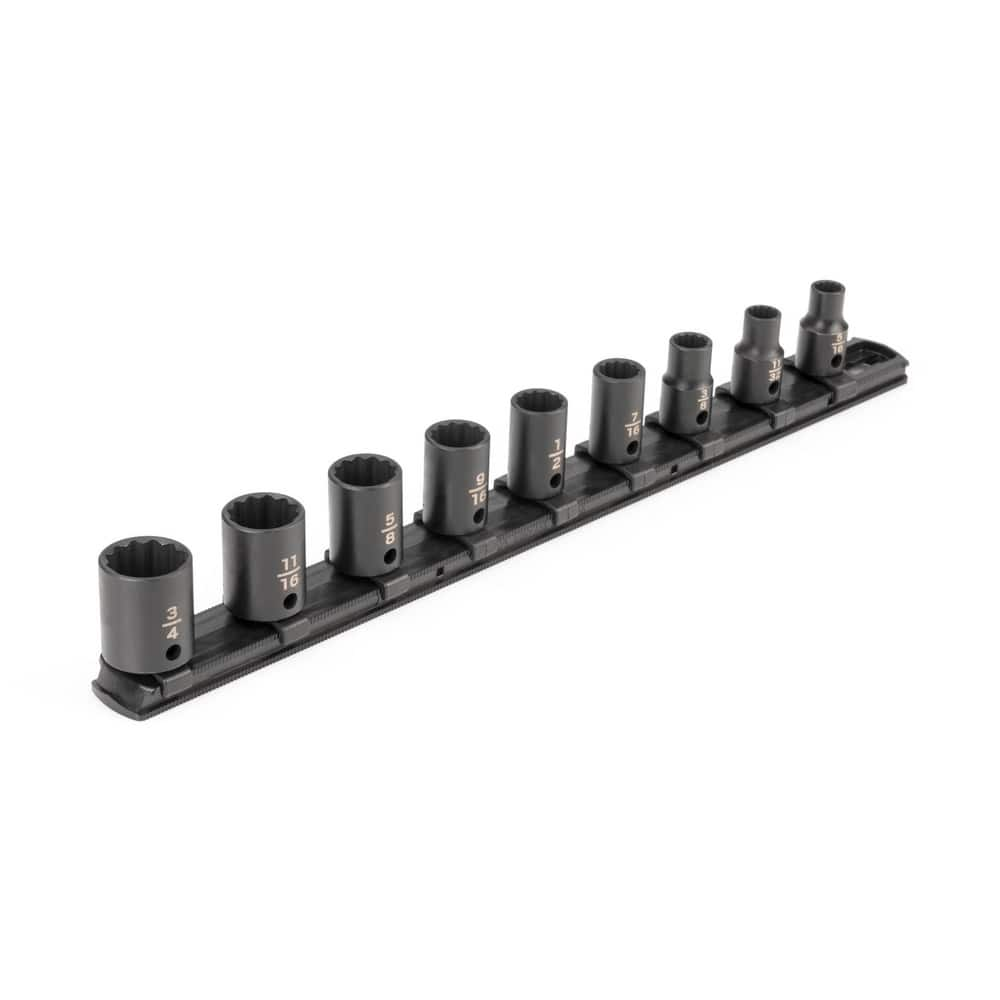 Socket Set: 9 Pc, 3/8″ Drive 12 Point, Manganese Phosphate Finish