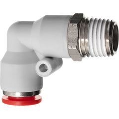 Push-To-Connect Tube Fitting: Male Elbow, 1/2″ OD Polybutylene, 350 psi