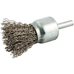 Norton - End Brushes Brush Diameter (Inch): 1 Fill Material: Carbon Steel - Caliber Tooling