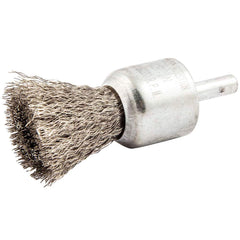 Norton - End Brushes Brush Diameter (Inch): 1 Fill Material: Stainless Steel - Caliber Tooling