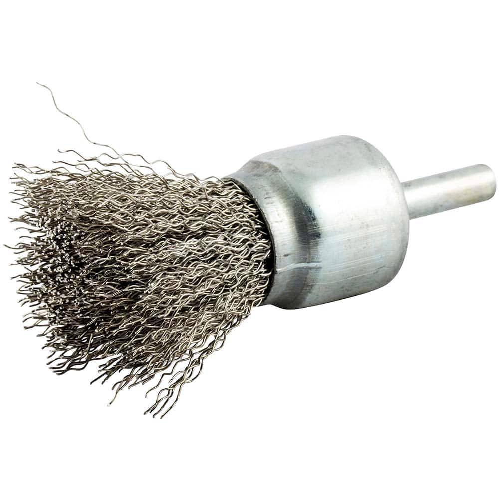 Norton - End Brushes Brush Diameter (Inch): 1 Fill Material: Stainless Steel - Caliber Tooling