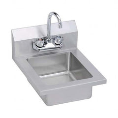 ELKAY - Stainless Steel Sinks Type: Hand Sink Wall Mount w/Manual Faucet Outside Length: 14 (Inch) - Caliber Tooling