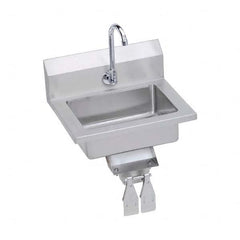 ELKAY - Stainless Steel Sinks Type: Hand Sink Wall Mount w/Knee Valve Outside Length: 18 (Inch) - Caliber Tooling