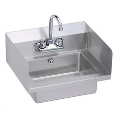 ELKAY - Stainless Steel Sinks Type: Hand Sink Wall Mount w/Manual Faucet Outside Length: 18 (Inch) - Caliber Tooling