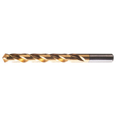 5.50mm RHS / RHC HSS 118 Degree Radial Point General Purpose Drill - TiN - Exact Industrial Supply