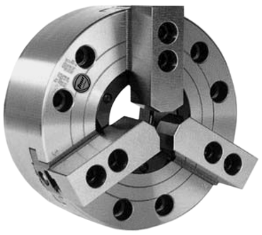 3-Jaw Extra Large Hole Power Chuck; Direct Mount A2-8; 10" - Caliber Tooling