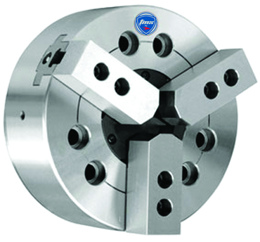 3-Jaw Power Chuck; 6 inch; Direct Mount A2-5 - Caliber Tooling