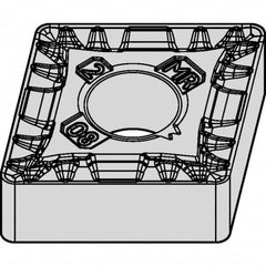 Kennametal - CNMG543 MR Grade KCP25B Carbide Turning Insert - TiCN/Al2O3/TiOCN Finish, 80° Diamond, 5/8" Inscr Circle, 1/4" Thick, 3/64" Corner Radius - Caliber Tooling