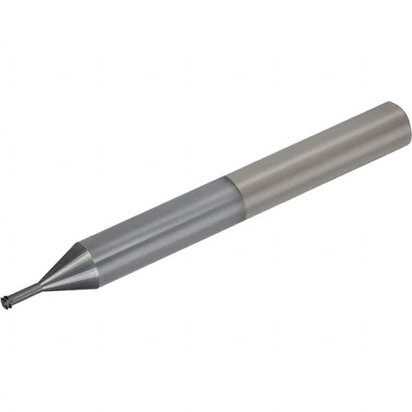 Vargus - 5-40 UN, 2.45mm Cutting Diam, 4 Flute, Solid Carbide Helical Flute Thread Mill - Internal Thread, 0.64mm LOC, 76mm OAL, 6mm Shank Diam - Caliber Tooling