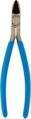 Channellock - 7-1/2" OAL, 10-20 AWG Capacity, Flush Cutter - 0.91" Jaw Length, PVC Handle - Caliber Tooling