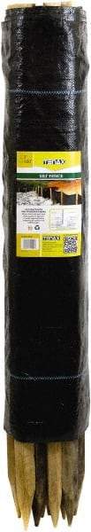 Tenax - 100' Long" x 36" High Silt Fence - Black Woven Polypropylene, For Erosion Control - Caliber Tooling