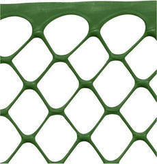 Tenax - 50' Long x 4' High, Green Temporary Warning Barrier Fence - 1-1/2" x 1-1/2" Mesh - Caliber Tooling